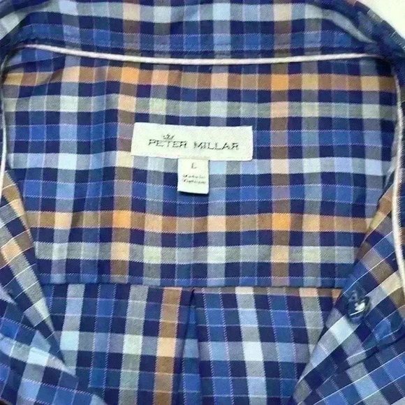 Peter Millar Crown Ease Patton Sport Shirt Long Sleeve Button Down Men’s Size L - Picture 4 of 10